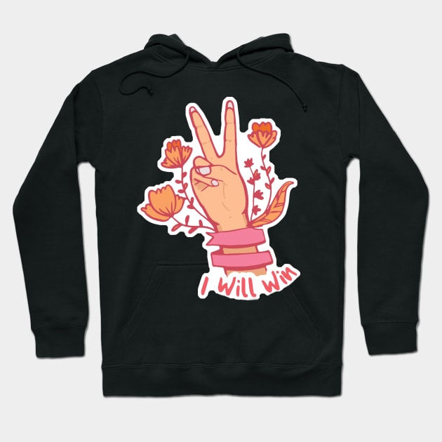 I will win - breast cancer awareness Hoodie by Misfit04